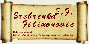 Srebrenka Filimonović vizit kartica
